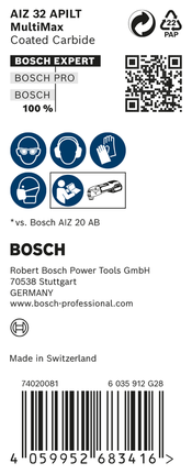 Bosch EXPERT MultiMax AIZ 32 APILT çok amaçlı alet bıçağı 10 adet.